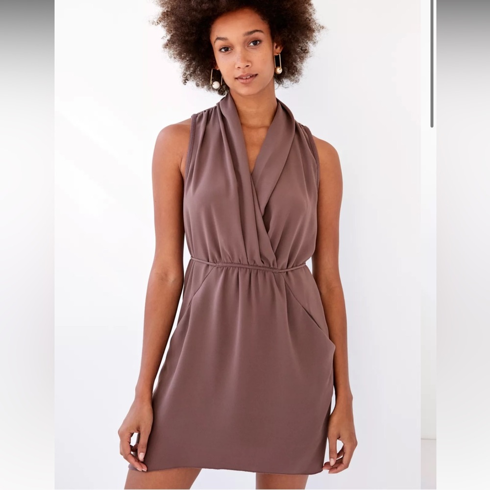 Aritzia Wilfred Sabine Faux-Wrap Mini Dress